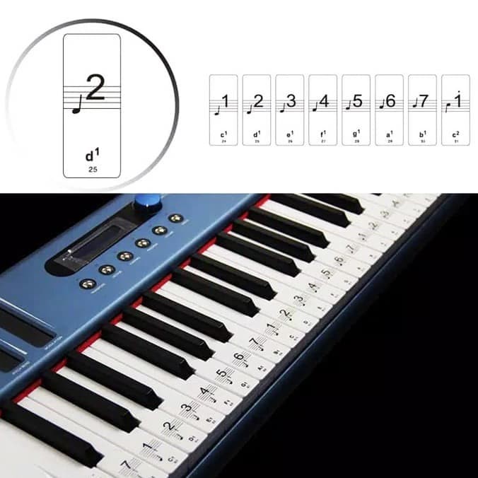 Jual Stiker Label Tuts Nada Keyboard Piano Notes Practice