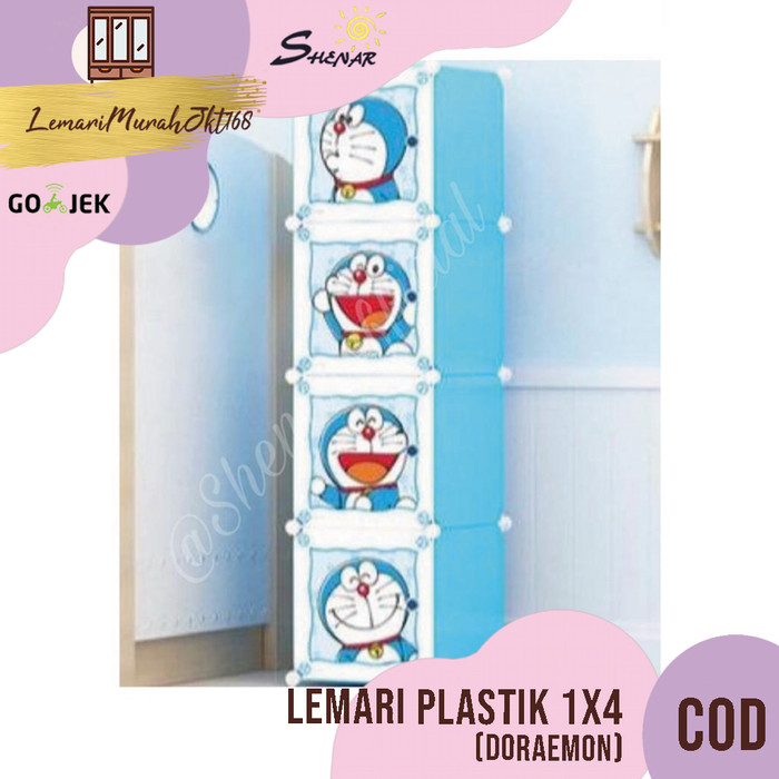 Jual LEMARI  PLASTIK  1X4 LEMARI  PAKAIAN ANAK  KARAKTER 