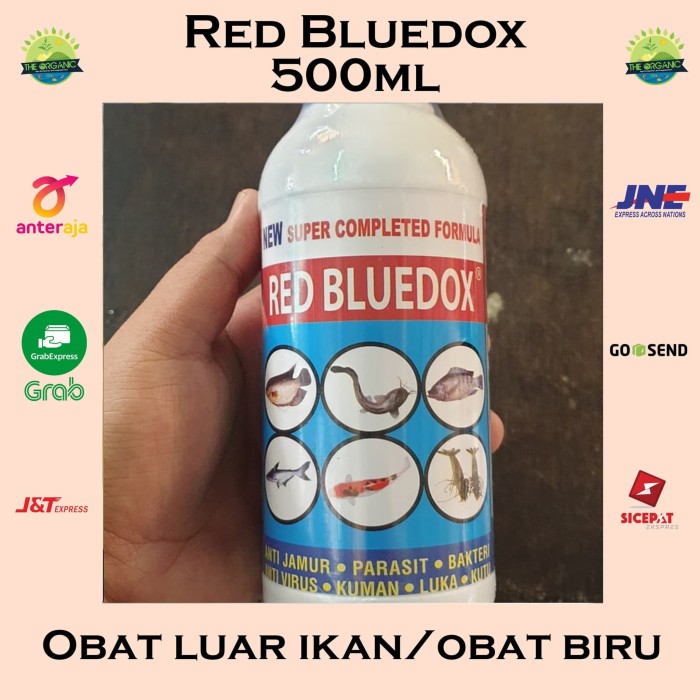 Jual Red Bluedox obat  luar  ikan obat  biru kemasan 500ml 