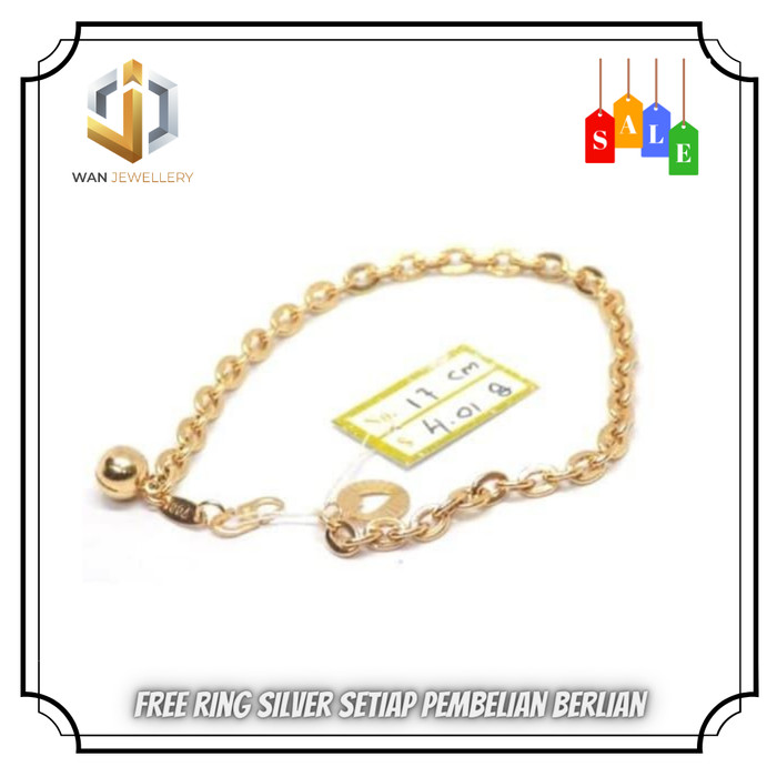 Jual Gelang  emas  asli model rantai emas  700 Dua gram  