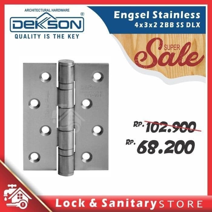 Jual Engsel Dekson Dekkson DELUXE 4X3X2MM 2BB SSS Engsel 