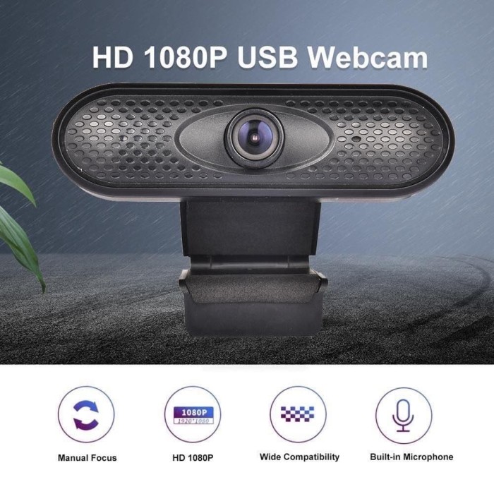 Jual USB WEBCAM WEB PC CAMERA ZOOM MEETING GOOGLE MEET HD