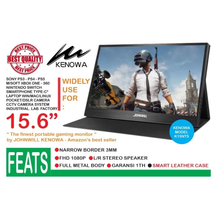 Jual Portable Monitor 15.6 Inch USB-C - Full HD - IPS