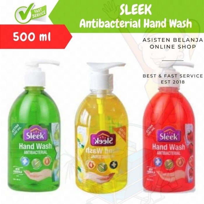 Jual SLEEK Anti Bacterial Hand Wash Botol Pump 500ml 500 Jual SLEEK Anti Bacterial Hand Wash Botol Pump 500ml 500