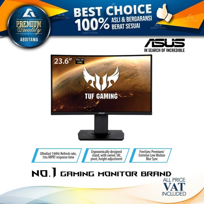 Jual Monitor LED Gaming ASUS VG24VQ 24'' 1920x1080 14   4Hz