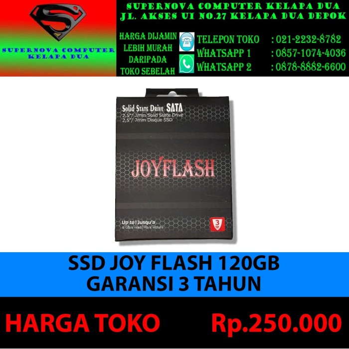 Jual Ssd Joy Flash 120gb Garansi 3 Tahun Jakarta Pusat Supernova Computer Ariet Tokopedia jual ssd joy flash 120gb garansi 3 tahun jakarta pusat supernova computer ariet tokopedia