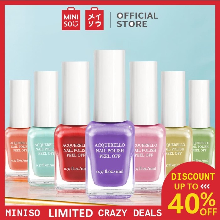 Promo MINISO  Kutek Cat  Kuku  Kutex Halal  Nail Polish Peel 