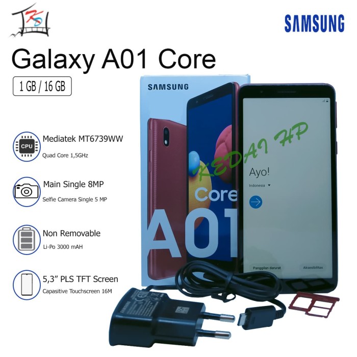 Jual SAMSUNG GALAXY A01 CORE 1/16GB RAM 1GB ROM 16GB ...