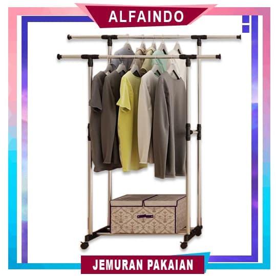 Promo Jemuran Pakaian Gantungan Baju Minimalis Aluminium ...