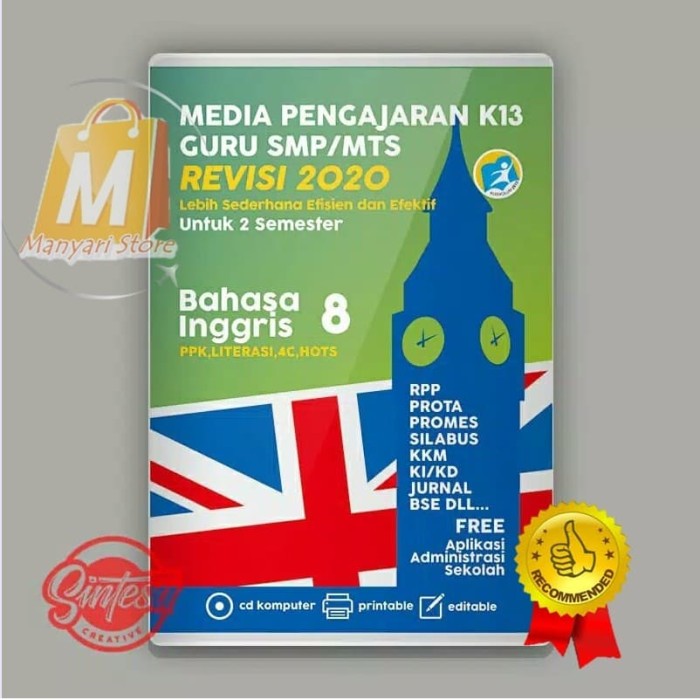 Ki Kd Bahasa Inggris Kelas 8 Kurikulum 2013 Revisi 2019 - Guru Paud