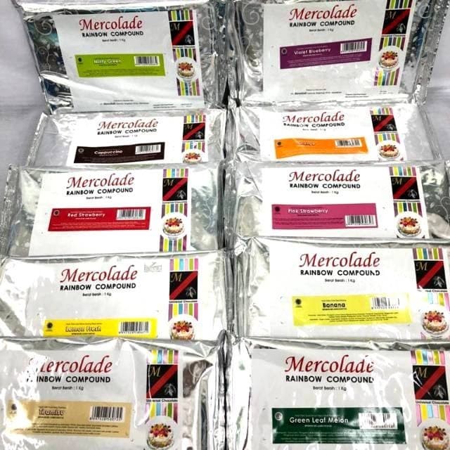 Jual MERCOLADE RAINBOW COMPOUND 1kg/ COKLAT BLOK WARNA ...