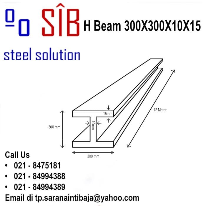 Jual Besi H Beam 300 X 300 X 10 X 15 (Info Call Us) - Kota Bekasi ...