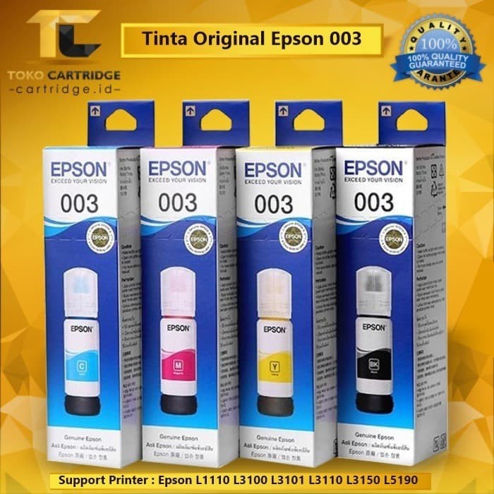 Jual Tinta Epson 003 Original Refill Ink Printer L3110