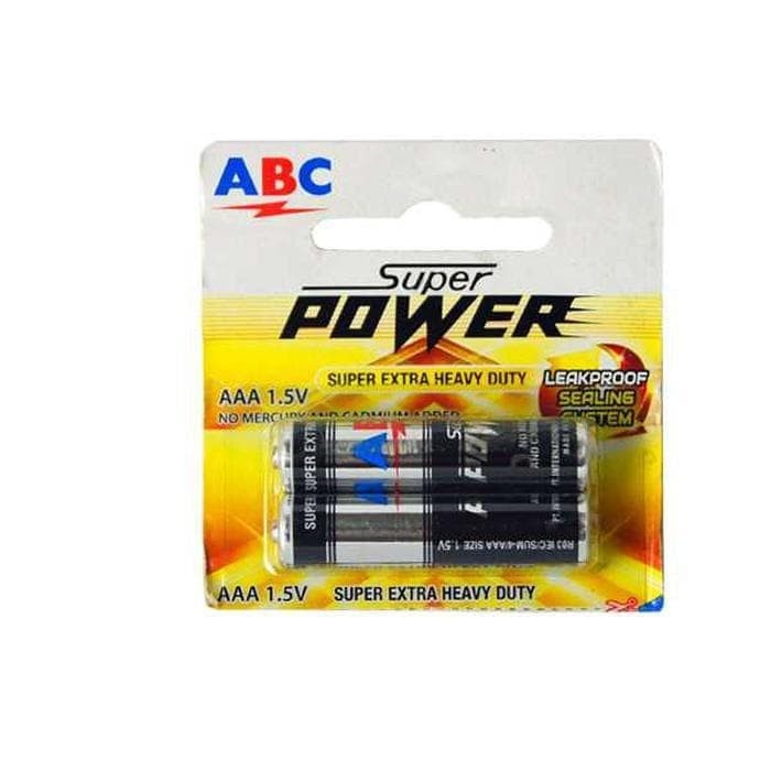 Jual BATTERY ABC SUPER POWER AAA SIZE 1.5V R03 2 PCS