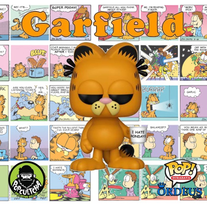 funko garfield with mug