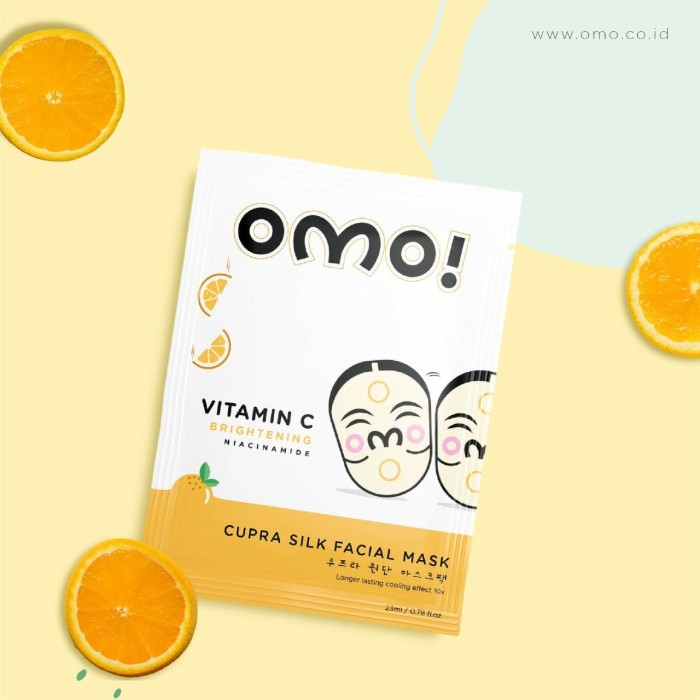 Jual OMO  Cupra Silk Facial Mask Vitamin C 7pcs Masker  