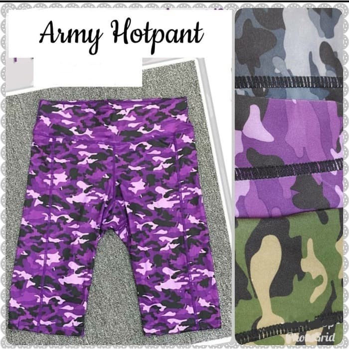 Jual Legging Sport 1057 Army  Celana  Cropped Pant Hijau 