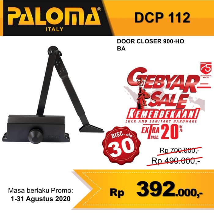 Jual DOOR CLOSER Penutup Pintu  Otomatis PALOMA DCP 112 