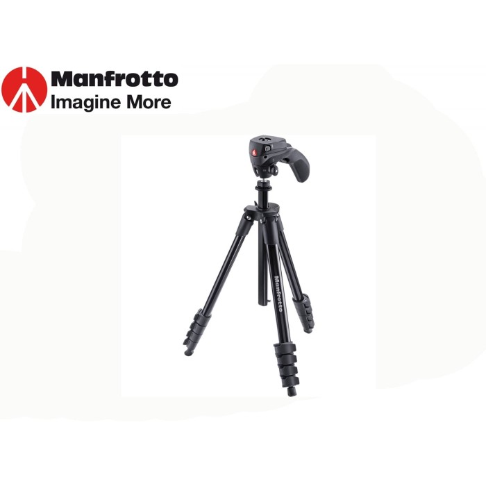 Jual Manfrotto Compact Action aluminium tripod with hybrid head (Black