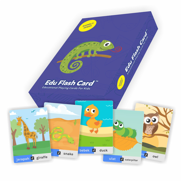 Jual EDU FLASHCARD Seri belajar bhs inggris  kartu mainan  