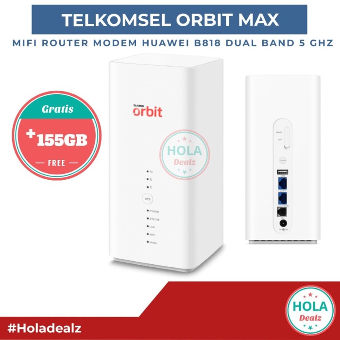 Jual MIFI TELKOMSEL ORBIT MAX 150 GB WIFI ROUTER HUAWEI ...