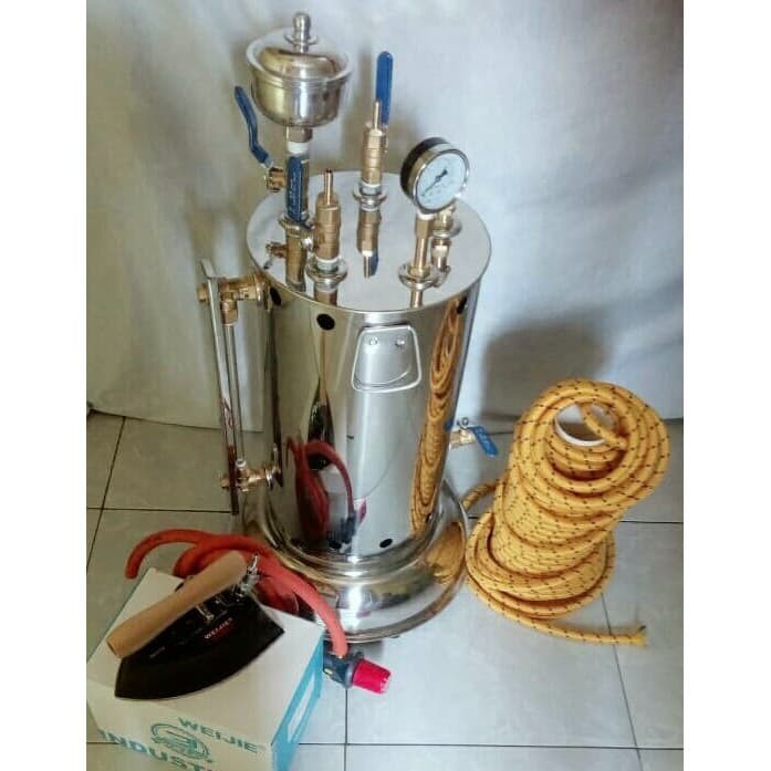 Paket Setrika Uap Boiler 10 Liter + Gas : Khusus Jabodetabek