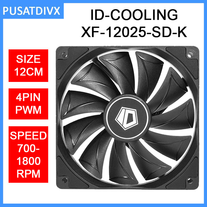 Jual ID COOLING XF-12025-SD-K XF 12025 SD K 12cm 120mm PWM Kipas Casing ...