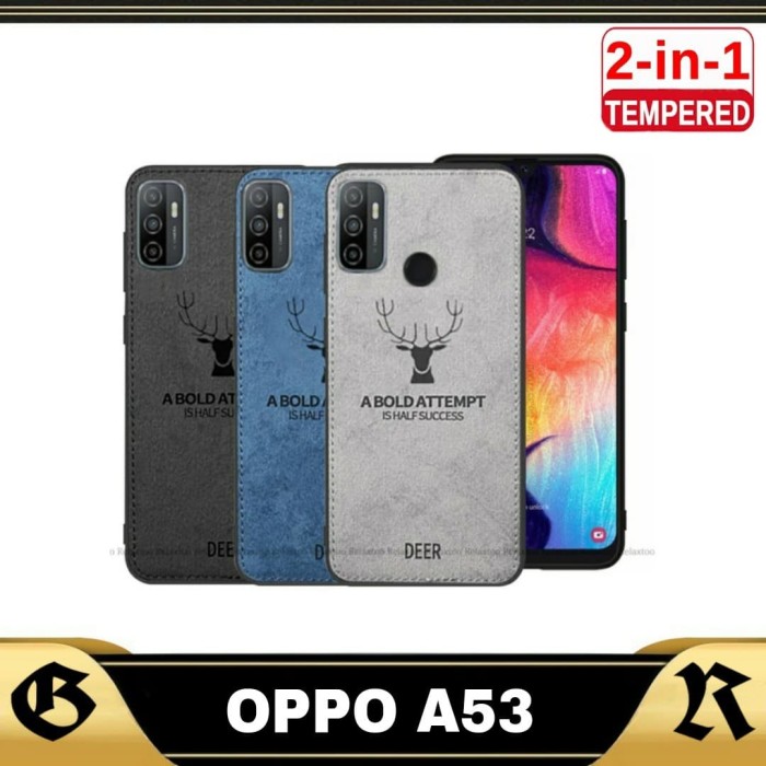 Jual Case 2IN1 DEER hp Oppo A53 Softcase Bermotif Jeans