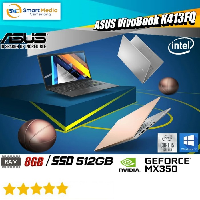 Jual LAPTOP ASUS VIVOBOOK K413FQ|i5-10210U|8GB|512GB|MX350