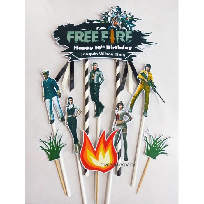 Jual Cake Topper Free Fire Hiasan Kue Free Fire Topper Cake Freefire Kota Tangerang Versailles Flower Tokopedia