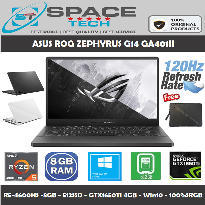 Jual Asus ROG Zephyrus G14 GA401II Ryzen 5-4600HS 8GB