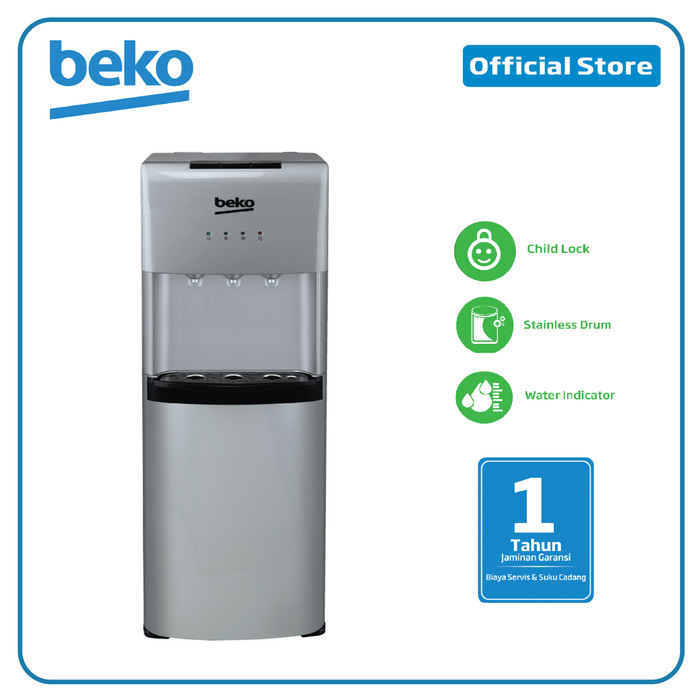Jual Beko Water Dispenser Hidden Compartment BSS 4600 TT Silver Pre
