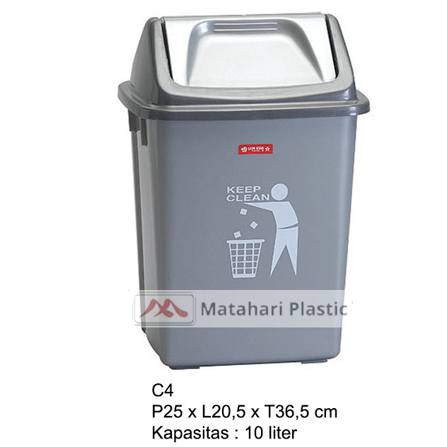 Jual Tempat Sampah 10 Ltr C4 Lion Star Tutup Goyang 