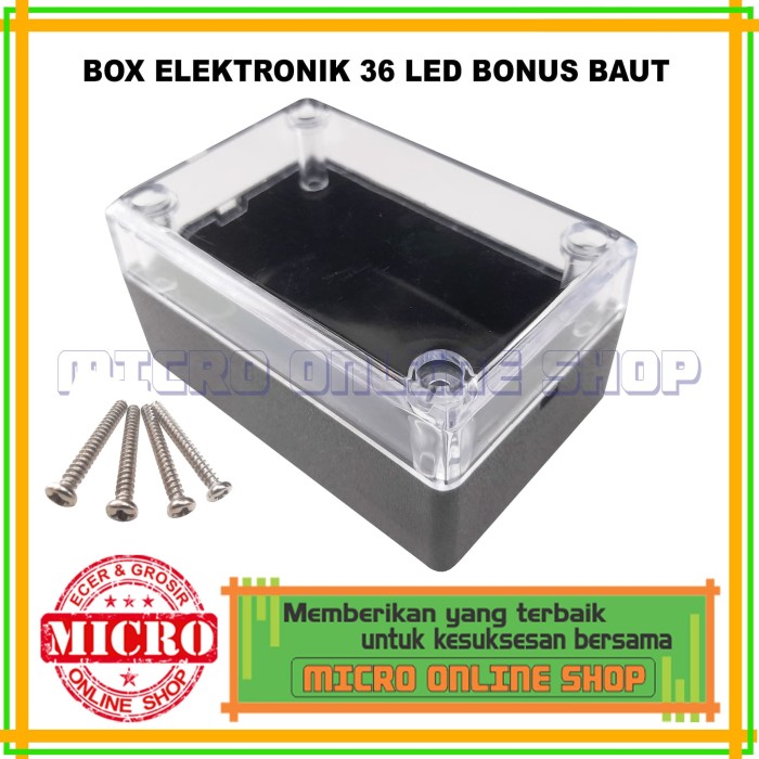 Jual Box Elektronik 36 LED + Baut / Box Plastik / Box