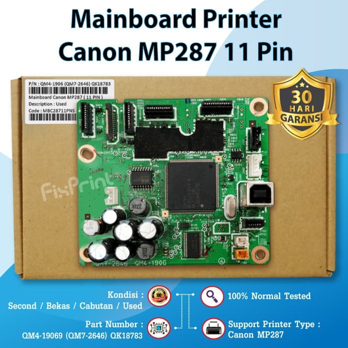 Jual Board Canon MP287, Mainboard Mp287, Motherboard MP287