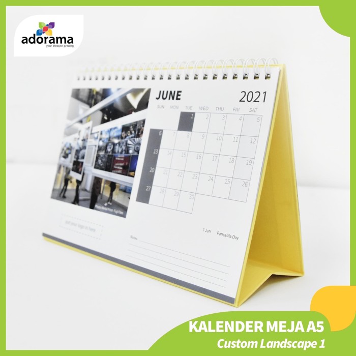 Jual Cetak Kalender Duduk Meja Custom Print Foto/Gambar Ukuran A5 LK1