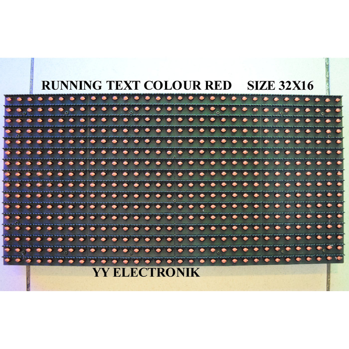 Jual LED RUNNING TEXT Panel Modul P10 Putih White Full Outdoor High