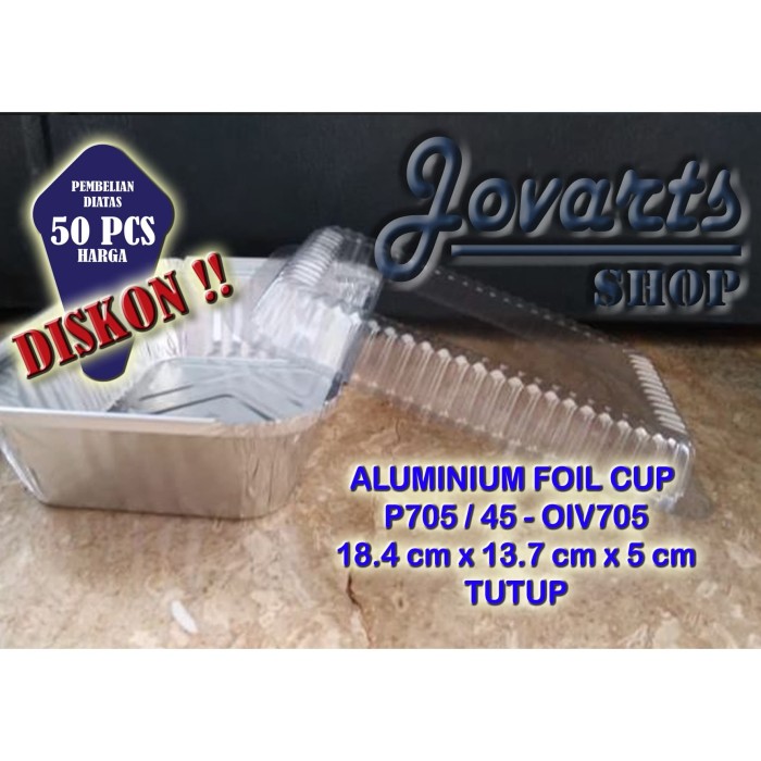 Jual Alu Foil Kotak 705/45 TUTUP SAJA cup aluminium alumunium Jakarta