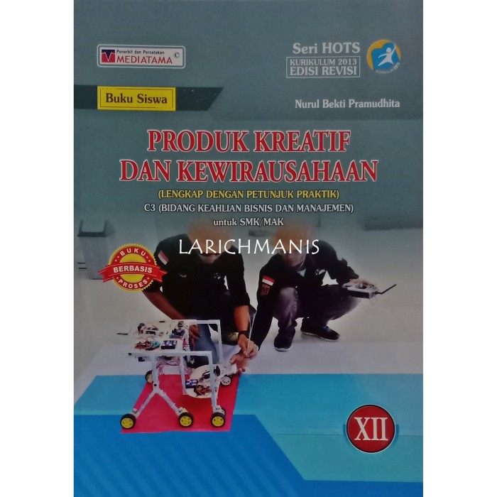 Jual Buku Produk Kreatif Dan Kewirausahaan Kelas Xii Mediatama Jakarta Timur Larichmanis Tokopedia