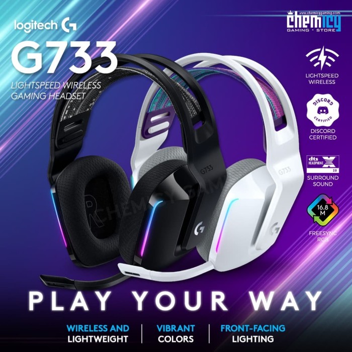 Jual Logitech G733 Lightspeed Wireless Ultra Lightweight Rgb Gaming Headset Jakarta Pusat 