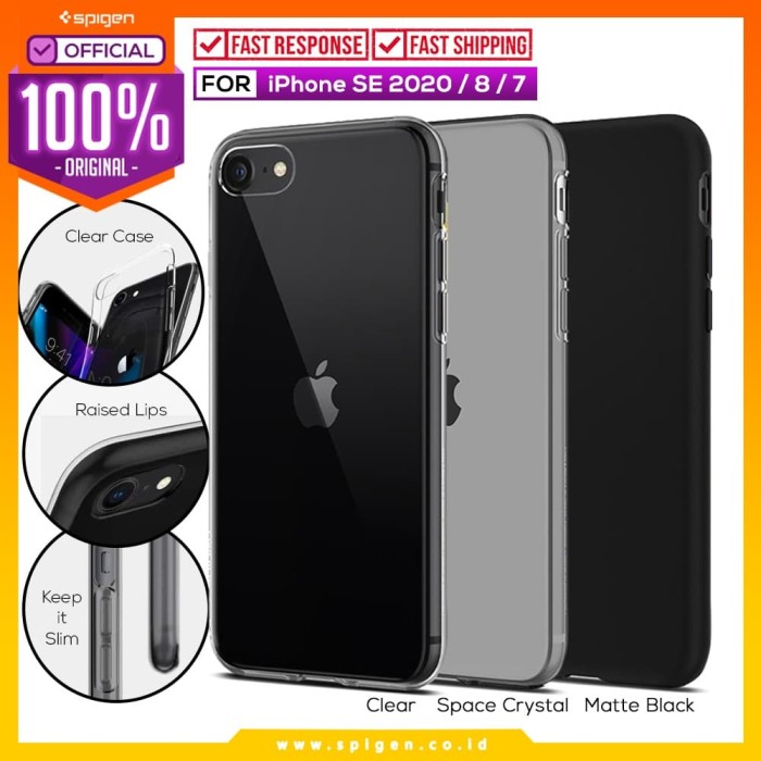 Jual Case iPhone SE 2020/ 8 / 7 Spigen Liquid Crystal Clear Softcase Casing Clear Jakarta