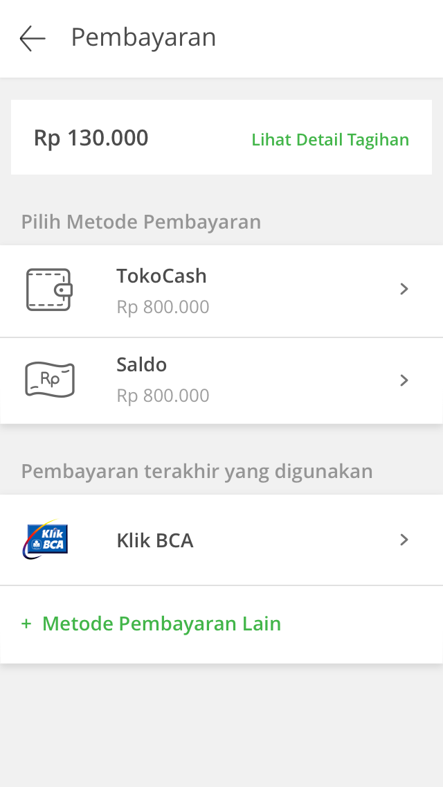 Pilihan opsi pembayaran pembelian terbaik