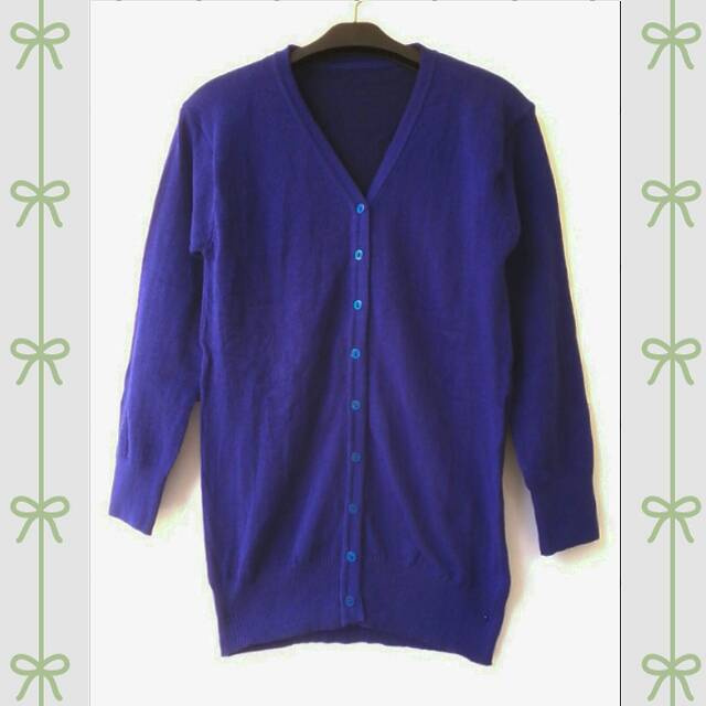 Jual Basic Cardigan Size Warna Biru Elektrik Langitabyan Basic Cardigan Size Warna Biru Elektrik