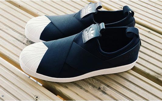 jual adidas superstar slip on black slop sneakers casual jual adidas superstar slip on black slop sneakers casual