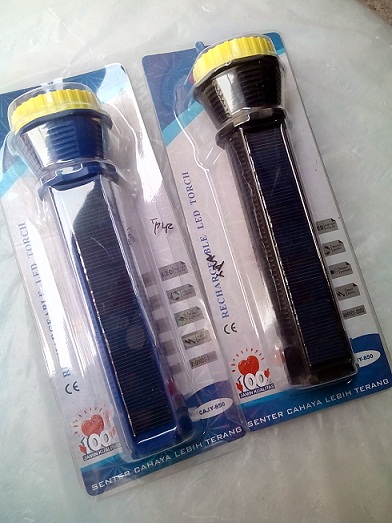 jual senter cas solar cell charger pakai listrik panel jual senter cas solar cell charger pakai listrik panel