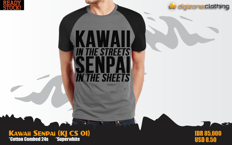 jual kawaii senpai t shirt kaos kawaii kj cs 01 jual kawaii senpai t shirt kaos kawaii kj cs 01