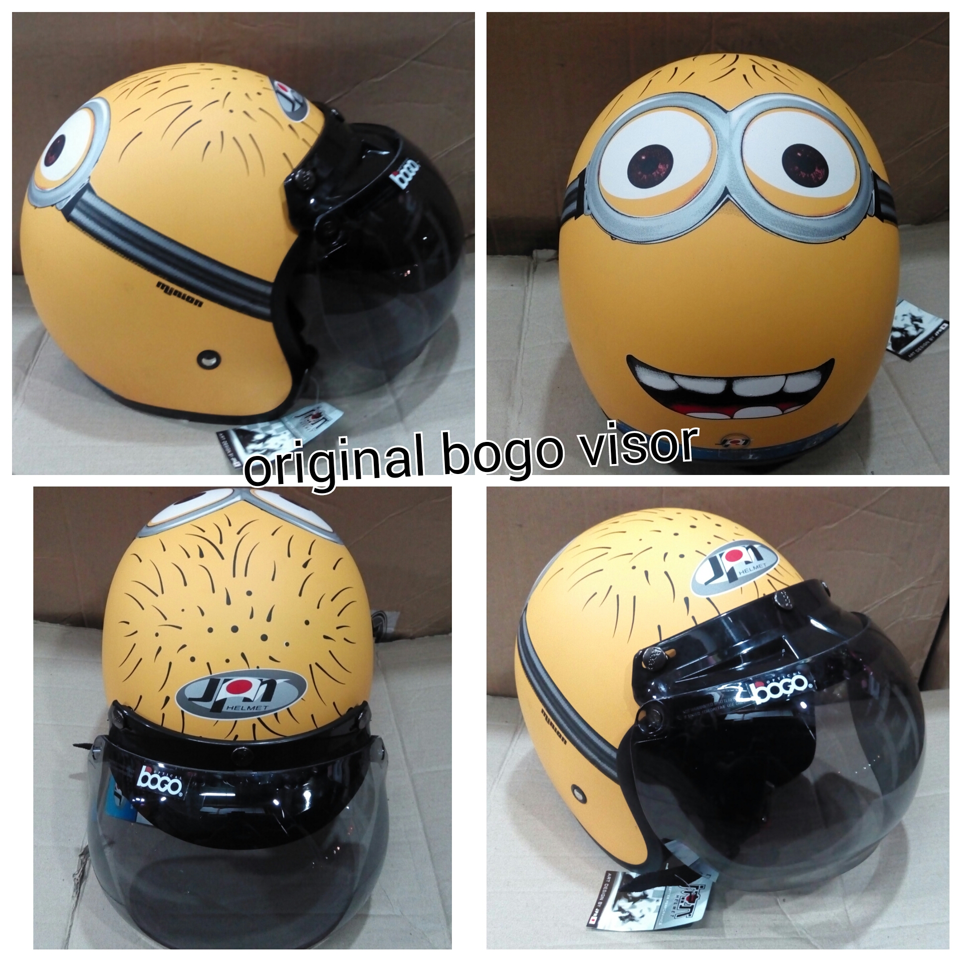 jual helm retro bogo klasik jpn minion yellow kuning doff jual helm retro bogo klasik jpn minion yellow kuning doff