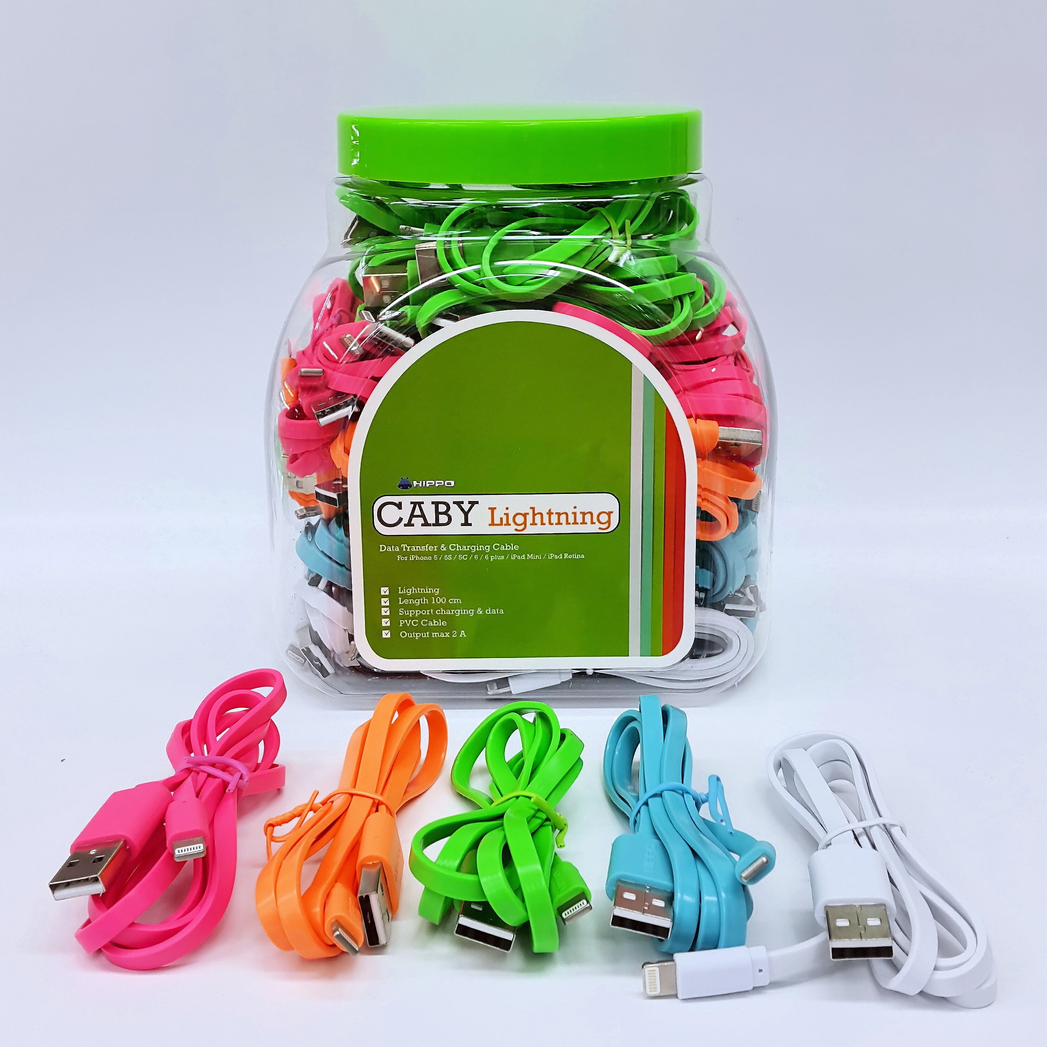 Jual Hippo Caby Lightning / Kabel Data + Kabel Charger iPhone / iPad - Cafe Accessories
