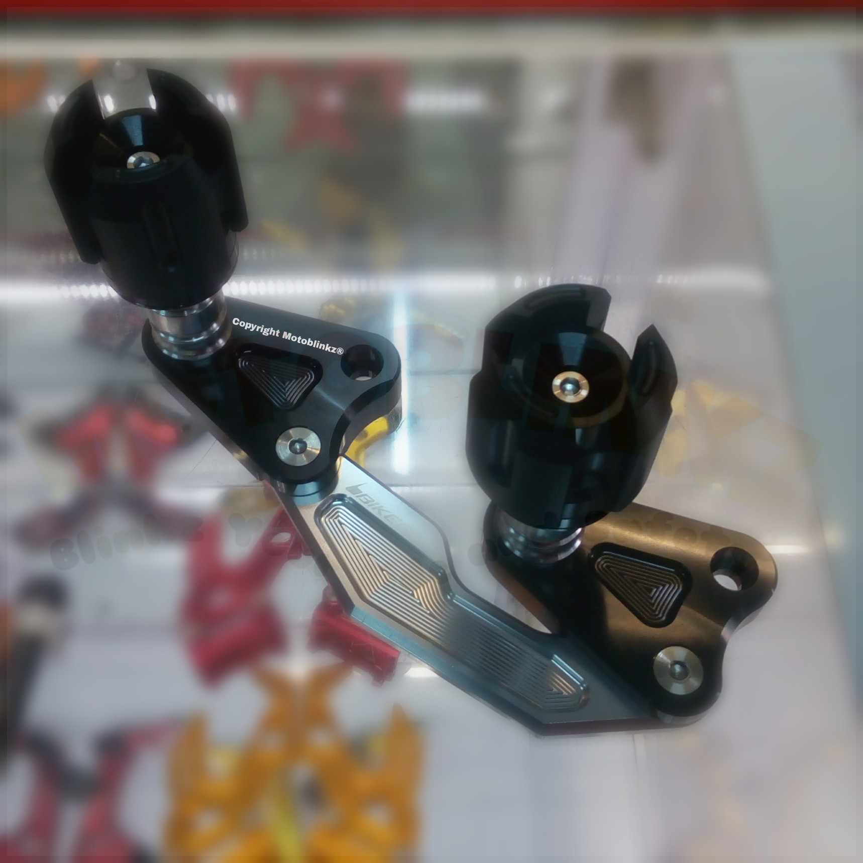 Jual Bikers Penahan Knalpot Exhaust Slider Yamaha NMAX Hitam