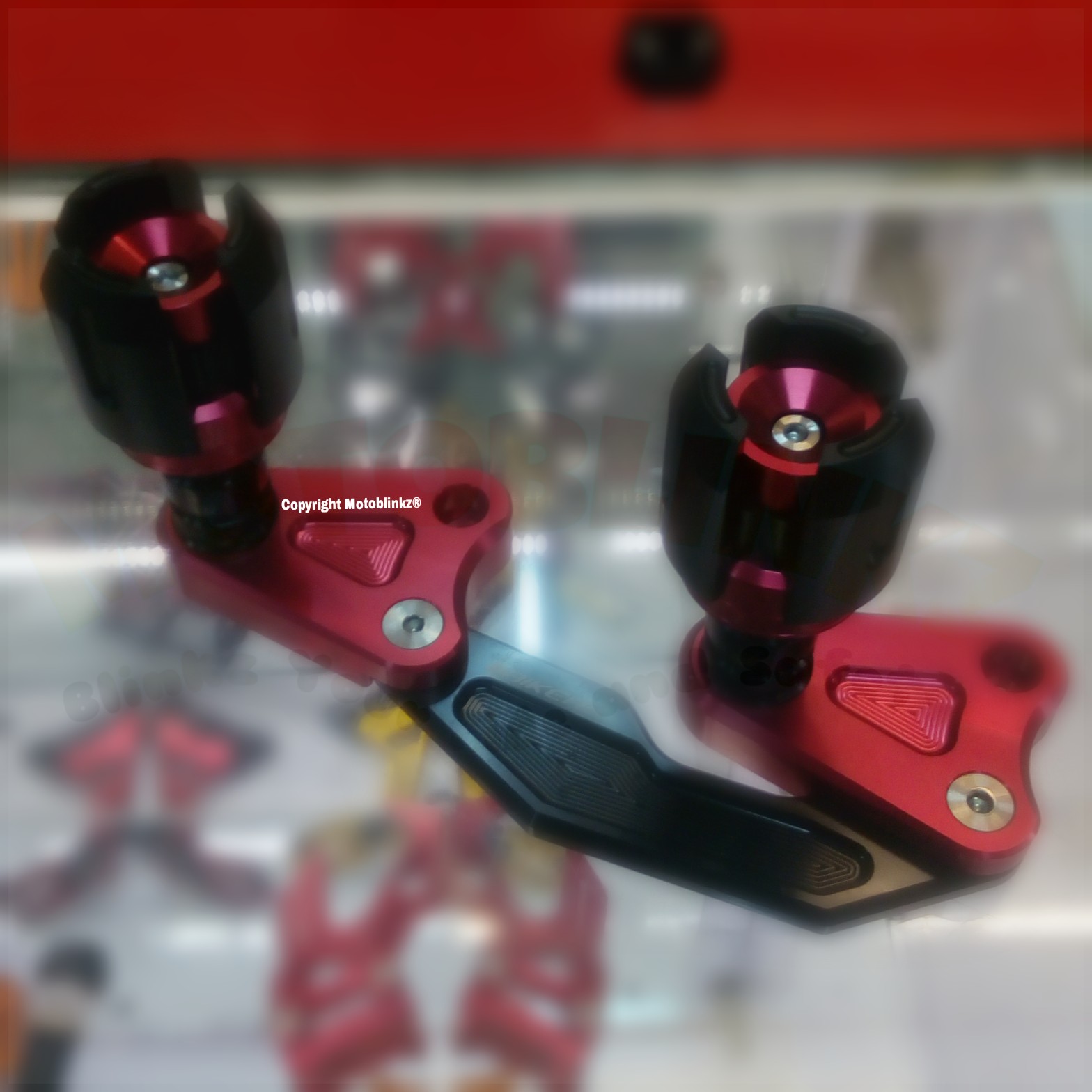 Jual Bikers Penahan Knalpot Exhaust Slider Yamaha NMAX Merah